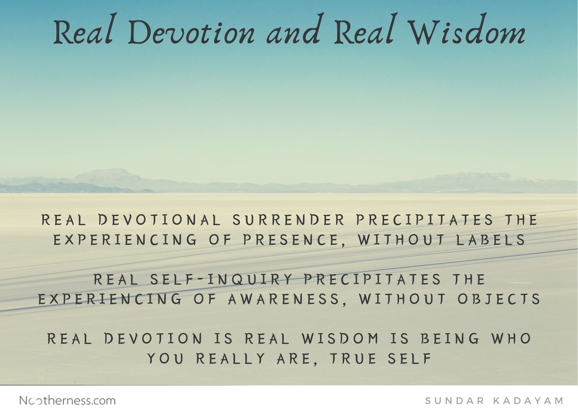 A Deeper Understanding of Devotion – No-otherness