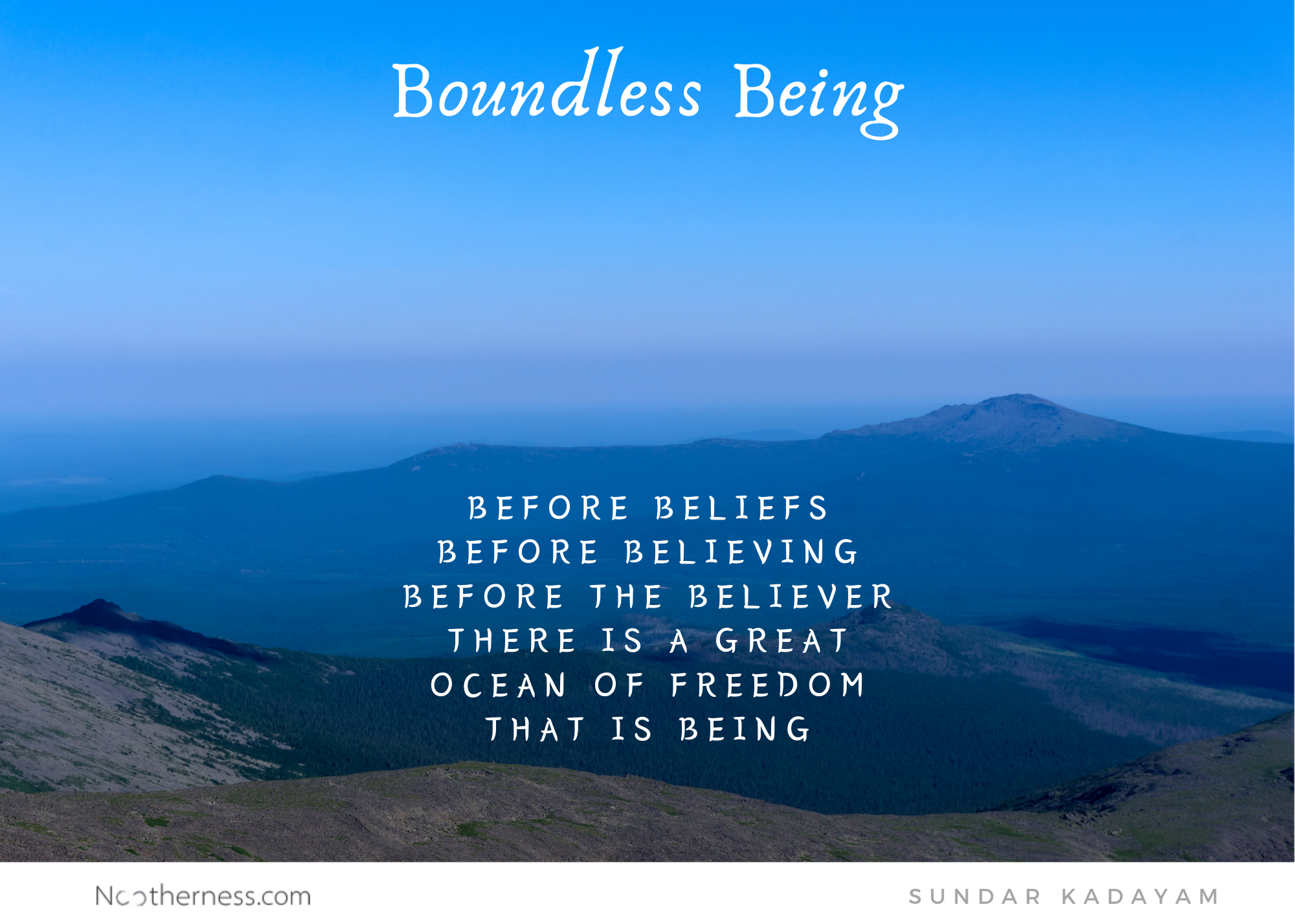Boundless Being – No-otherness